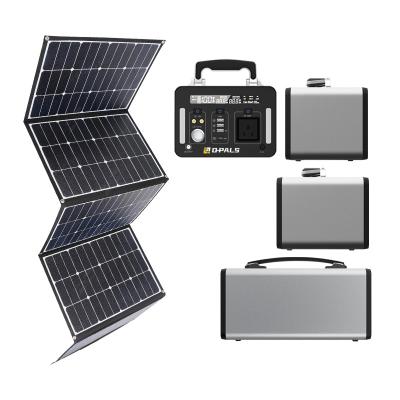 China Type C 300w 500W 1000W lifepo4 power bank portable home solar power bank generator with solar panel for sale