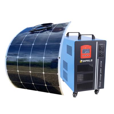 China Home Portable Solar Generator 1000W 2000w 3KW Solar Power Kit With Lithium Battery Sine Wave Inverter Solar Power System Pure Home for sale