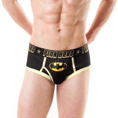 China Classic Print Men's Classic Hero Cartoon Underwear Comfortable Men's Breathable Briefs for sale