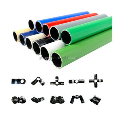 China Chinese Hotels GF Supplier PE Coated Tube System OD 28mm Colorful Lean Pipe Factory Wholesale for sale