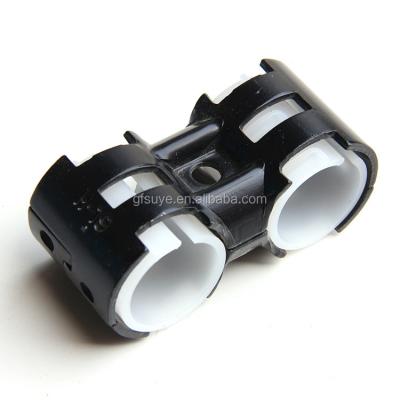 China Black Hotels Electrophoresis Tube Pipe Connector / 28mm Lean Hose Metal Joint for sale