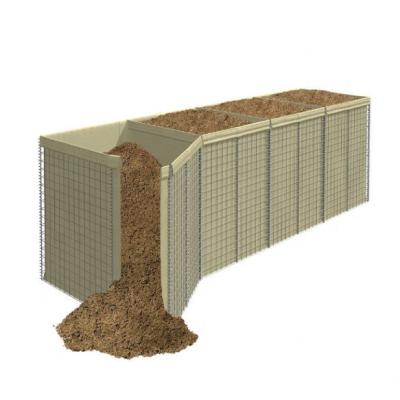 China Backfill Sand 5mm Hesco Military Defensive Barrier 2m Mil 7 Height Army Retaining Wall for sale