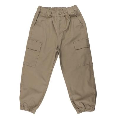 China Autumn Cargo Trousers Big Boy Military Spring Anti-pilling Army Children's Casual Straight Trousers Children's Trekking Sweatpants Long Pants for sale