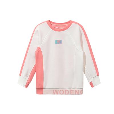 China Factory Wholesale Anti Shrink Plus 100% Thick Cotton Crewneck Pullover Sweatshirts Toddler Spring Kids Autumn Splicing Sweatshirts for sale