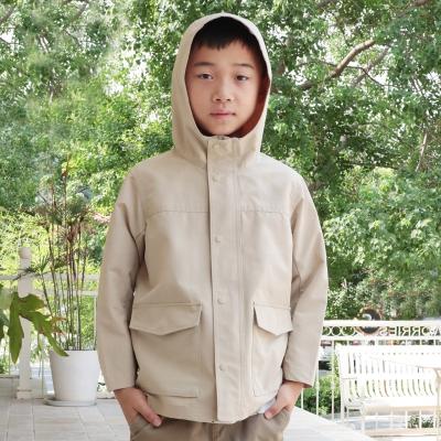 China Anti-Wrinkle Factory Wholesale Kids Cargo Hoodie Jacket Unisex Toddler Kids Zipper Hooded Spring Autumn Trench Coat Outerwear for sale