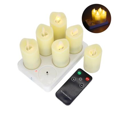 China New Style Flameless With Remote Control Flameless Swing Candle Wind Flame Waving Rechargeable Led Light for sale