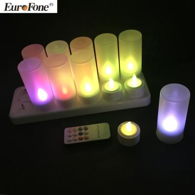 China Rechargeable Flameless Led Candle Color Changing Light With Remote Control Led Light Candle for sale