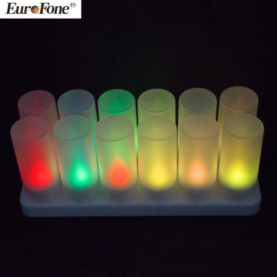 China Flameless rechargeable led candle light muti-colors tealight decoration led lights for sale