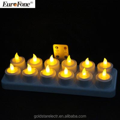 China Flameless Safety Birthday Flameless Candle With Remote Control Rechargeable Electric Tea Led Light Candle for sale