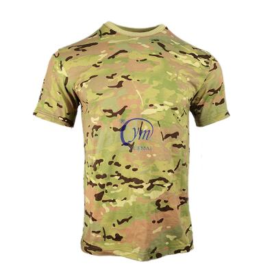 China Anti-Static Breathable Cotton T-shirt Military Camouflage Shortsleeve 100% Tactical Shirt for sale