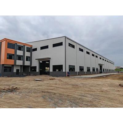 China Prefabricated Steel Frame Multi Storey Buildings , Industrial Steel Frame Building Section for sale