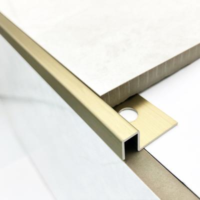 China NICE Modern Chinese Indoor Silver Trim U Shaped Inlay Stainless Steel Tile Stainless Steel Guard Strip For Home for sale