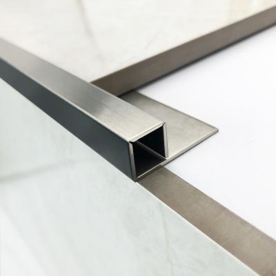 China Modern Chinese Square Shape Ceramic Metal Price EXW Factory Corner Tile Stainless Steel Titanium Tile Trim for sale