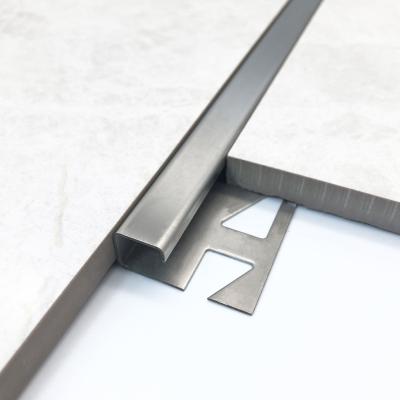 China Modern NICE Profile Round Edge Metal Tile Trim Brushed Stainless Edge Trim Inside Corner Tile Trim For Floor Tiles for sale