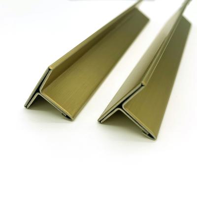 China New Modern Chinese Style Tile Accessories Stainless Steel Tile Divider Strip Ceramic Metal Profile for Wall for sale