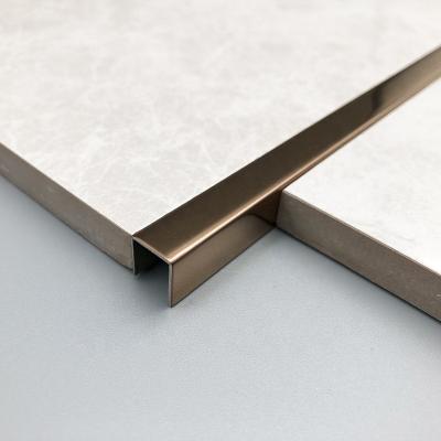 China Modern Quality Guaranteed Modern Tile Metal Edge Protection Trim Porcelain Wall Tile Trim for sale