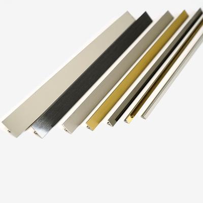 China Modern Easy Installation Decorative Metal T Junction Panel For Cabinet Door Trim Stainless Steel Profile for sale