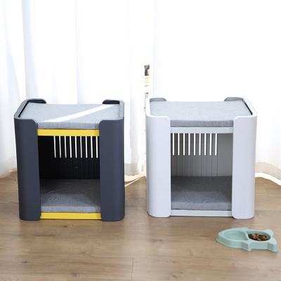 China Top Selling Plastic Room Breathable Cat House Dog Kennel Pet Cage For Furniture Style Indoor Outdoor for sale