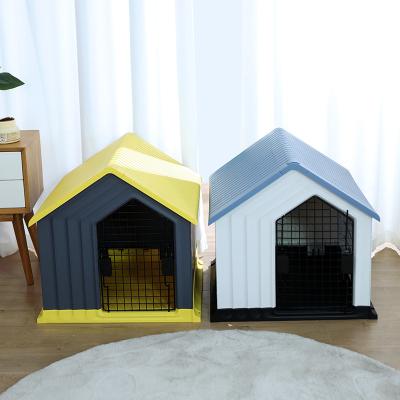 China New Arrival Large Pet House PP Material Breathable With Iron Door Dog Cage Kennel For Indoor Outdoor for sale