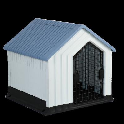 China Breathable Factory Logo Print Outdoor Plastic Pet Houses Dog Crate Kennel for sale