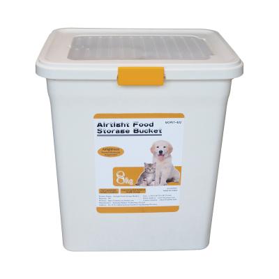 China Sustainable Wholesale 23 Lit Sealed Plastic Pet Food Storage Containers Bucket With Scoop For Animals for sale