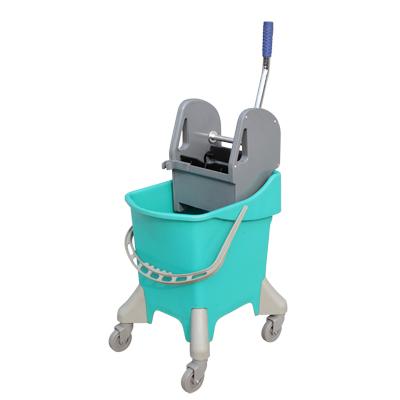 China Durable Industrial Luxury Industrial Bucket Wringer Cart 25L 360 Bucket Mop Wringer Broom Plastic for sale