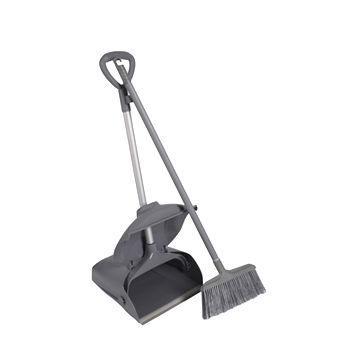 China Durable Household Cleaner Long Handle Broom And Dustpan Set Industrial Dustpan Broom And Plastic Dustpan for sale