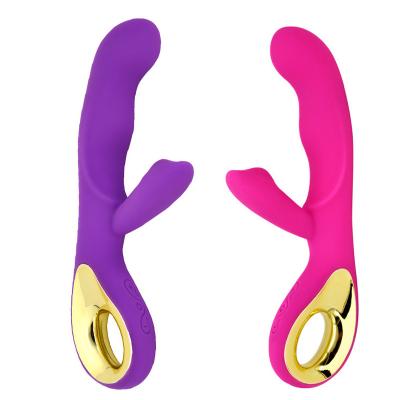 China 10 Frequency Powerful Dual Silicone + ABS Use Vibrating Pink Dildos for Women Masturbating for sale