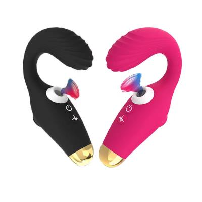 China Rechargeable Clitoral Vibrator Nipple Vibrator Vibration Mode Magnet Clit Silicone Waterproof Tongue Licking Clit Sucker Vibrator for sale