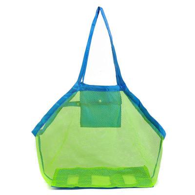 China Fashion Mesh Beach Bag Extra Large Tote Backpack Toys Towels Sand Away To Hold Beach Toys Children Toys for sale