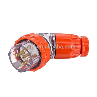 China Hot Sale IP66 Angle 3 Phase 5Pin Electrical Industrial Waterproof Socket With AS/NZS 3123 for sale