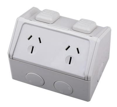 China Australia Switch Socket IP53 250V 10A Industrial Electrical Power Points Weatherproof Double GPO for sale