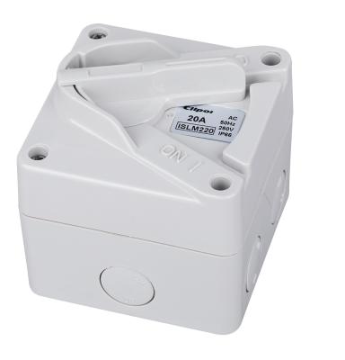 China AS/NZS 250V 20A IP66 Mini Square Weatherproof Industrial Double Pole Switch for sale