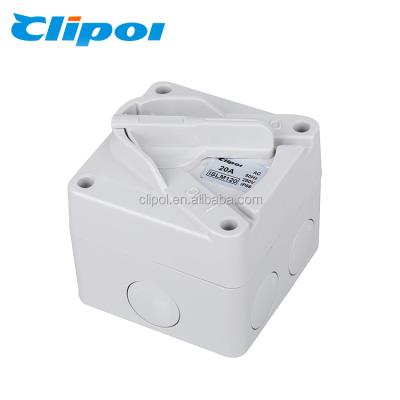 China SAA Mini Square Weatherproof Industrial Switch Single Pole 250V 20A IP66 for sale