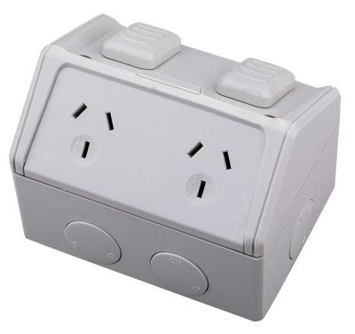 China OEM SAA IP53 Residential / General Purpose Dual Switch Waterproof Dual Switch Socket For Outdoor for sale