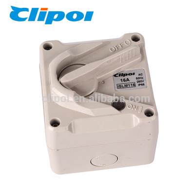 China Outdoor Insulator AC 16A Single Phase Industrial Electric Water Resistant Switch for sale