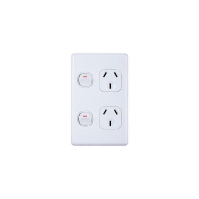 China Australian Horizontal Dual Polycarbonate Switch and Socket Outlet for sale