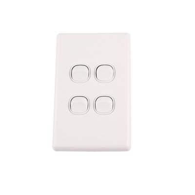 China Polycarbonate Australian standard SAA certificate 4gang 2way wifi light switch australian wall switch for sale