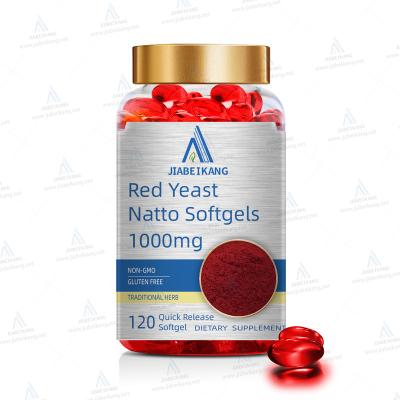 China immune & Halal Red Softgels Capsule Natto Anti-fatigue GMP Factory OEM Yeast Food Supplement for sale