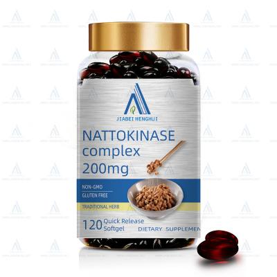 China Blood System GMP Factory OEM Nattokinase Softgels Capsule Halal Dietary Supplement Regulation for sale