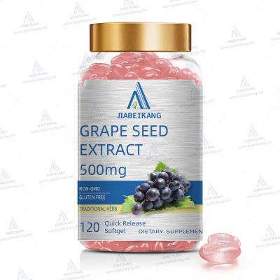 China Halal Beauty Products GMP Factory OEM Grape Seed Extract Softgels Capsule Dietary Supplement for sale