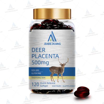 China Blood System GMP Factory OEM Halal Deer Placenta Softgels Capsule Dietary Supplement Regulation for sale