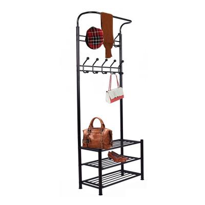 China (Other) DRM Adjustable 3 IN 1 Hall Tree with Coat Rack 3-Tier Storage Bench, Entryway Shoe Bench, Garment Rack Black - Available in EU/USA Locally for sale