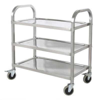 China DRM Metal Stainless Steel 3 Tier Kitchen Cart Cart Serving Cart with Wheels - Available in Local US/EU Warehouse for sale