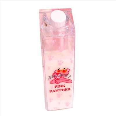 China 2020 New Products Sustainable Milk Carton Water Bottle 1000ml Unique Acrylic Milk Carton Water Bottle for sale