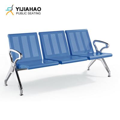 China Modern 3 Seater Guest Chair Steel Bench Waiting Seating Outdoor Bleacher Chairs Used Stadium Seat for sale