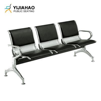 China Modern Cheap Price Office Visitor Guest Customer Reception Room Metal Waiting Seating Bench Chair for sale