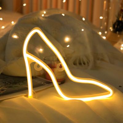 China PLUG-IN LIGHT BOX Girls Room Decorated With Custom Led Sign Acrylic High Heels Shape Backlit Signs Outdoor Neon Lights Signs for sale