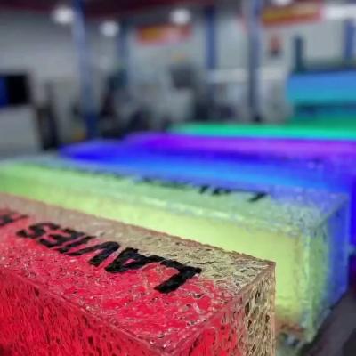 China PLUG-IN LIGHT BOX Customization Advertising Equipment Signboard Business Led Neon Sign ins Style Double Acrylic Stone Pattern Light Box for sale