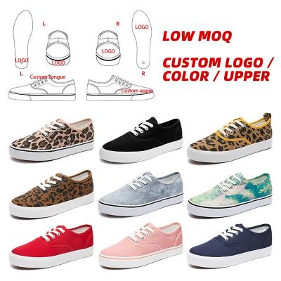 China Fashion Trend Classic Retro Brand Logo Flats Custom Canvas Shoes Men Kid Women Casual Running Walking Sneakers for sale